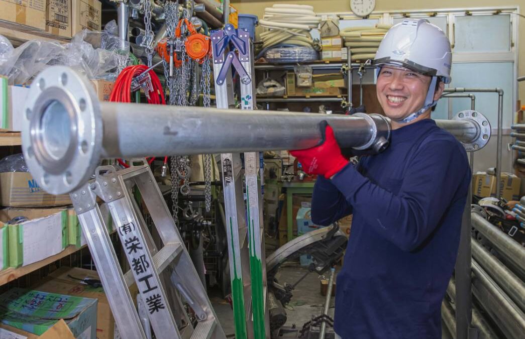 配管施工以外の色々な仕事が出来て勉強になり面白い